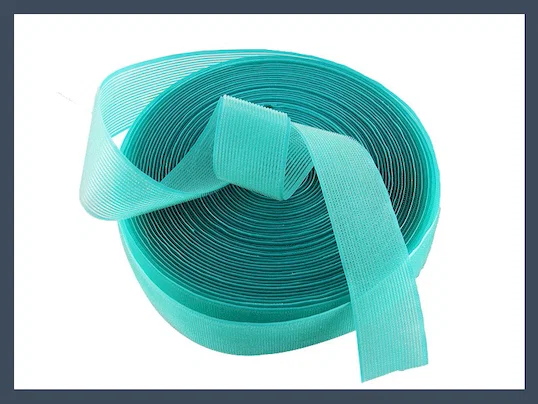 China factory product hair band hook & loop, green