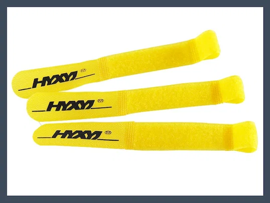 China factory q type hook and loop cable tie,yellow