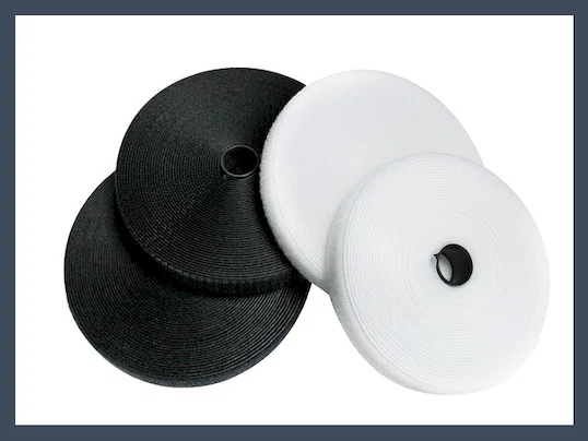 Encryption nylon polyester blended hook and loop,black and white